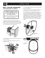 Preview for 6 page of JBL Control CRV Owner'S Manual