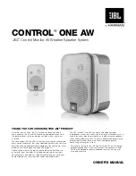 Предварительный просмотр 1 страницы JBL CONTROL ONE AW Owner'S Manual