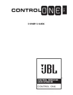 JBL Control One Owner'S Manual preview