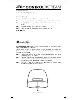 Preview for 7 page of JBL CONTROL XSTREAM Quick Start Manual