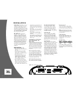 Preview for 2 page of JBL CS Series Owner'S Manual