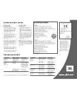 Preview for 4 page of JBL CS Series Owner'S Manual