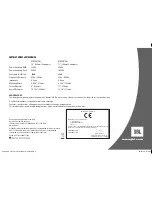 Предварительный просмотр 4 страницы JBL CS1014 Owner'S Manual