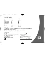 Предварительный просмотр 4 страницы JBL CS1204B Owner'S Manual