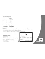 Preview for 4 page of JBL CS1215T Owner'S Manual