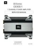 JBL CS300.1 Service Manual предпросмотр