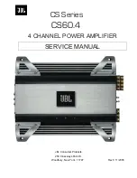 Предварительный просмотр 1 страницы JBL CS60.4 Service Manual