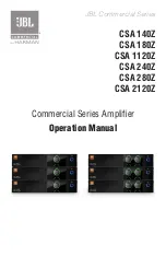 JBL CSA 2120Z Operation Manual preview