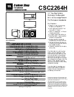 Предварительный просмотр 1 страницы JBL CSC2264H Specification