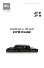 JBL CSM 14 Operation Manual preview