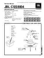 JBL CSS8004 Technical Manual предпросмотр