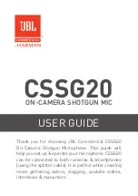 JBL CSSG20 User Manual preview