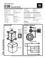 JBL D38 Technical Manual preview