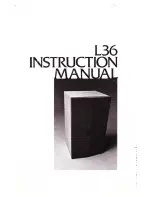 Preview for 1 page of JBL Decade L36 Instruction Manual