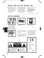 Предварительный просмотр 62 страницы JBL DSC 1000 Owner'S Manual