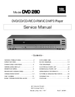 Предварительный просмотр 1 страницы JBL DVD280 Service Manual