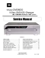 Предварительный просмотр 1 страницы JBL DVD600 Service Manual