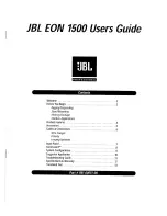 Preview for 1 page of JBL EON 1500 User Manual