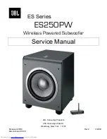 Предварительный просмотр 1 страницы JBL ES250PW Service Manual