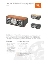 JBL ES25C Specification Sheet preview