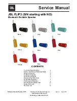 Предварительный просмотр 1 страницы JBL FLIP3 Service Manual