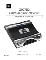 Preview for 1 page of JBL Grand Touring GTO75.2 Service Manual