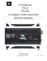 JBL Grand Touring GTO75.4 Service Manual предпросмотр