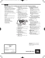 Preview for 14 page of JBL Grand Touring Series GTO14001 Owner'S Manual