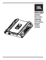 JBL Grand Touring Series GTO3501 Owner'S Manual предпросмотр