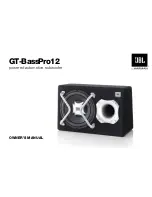 JBL GT-BassPro12 Owner'S Manual предпросмотр
