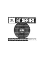JBL GT series Owner'S Manual preview