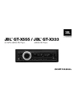 Предварительный просмотр 1 страницы JBL GT-X333 Owner'S Manual