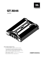 JBL GT-X646 Owner'S Manual preview