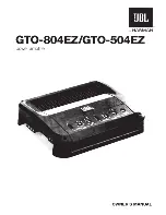 Preview for 1 page of JBL GT0-804EZ Owner'S Manual