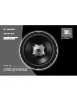 JBL GT5-12 Owner'S Manual preview