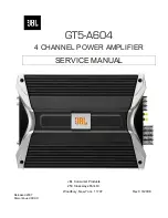 JBL GT5-A604 Service Manual preview