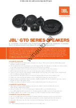 Preview for 2 page of JBL GTO 509C User Manual