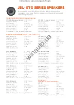 Preview for 3 page of JBL GTO 509C User Manual