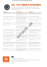 Preview for 4 page of JBL GTO 509C User Manual