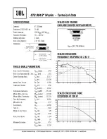 Предварительный просмотр 1 страницы JBL GTO 804 8" Technical Data