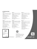 Предварительный просмотр 8 страницы JBL gto1201.1 II Owner'S Manual