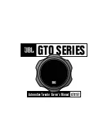 JBL GTO15T Owner'S Manual preview