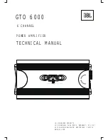 Предварительный просмотр 1 страницы JBL GTO6000 Technical Manual