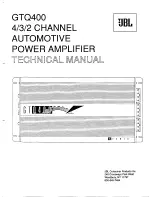 JBL GTQ400 Technical Manual preview