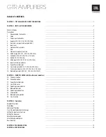 Preview for 3 page of JBL GTR-1001 Owner'S Manual