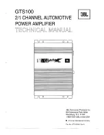 JBL GTS100 Technical Manual preview