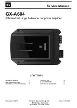 Preview for 1 page of JBL GX-A604 Service Manual