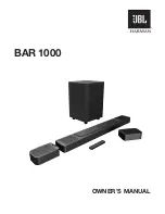 JBL Harman BAR 1000 User Manual preview