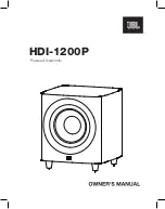 Предварительный просмотр 1 страницы JBL HDI-1200P Owner'S Manual