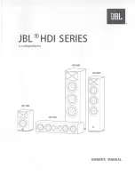 JBL HDI Series Owner'S Manual preview